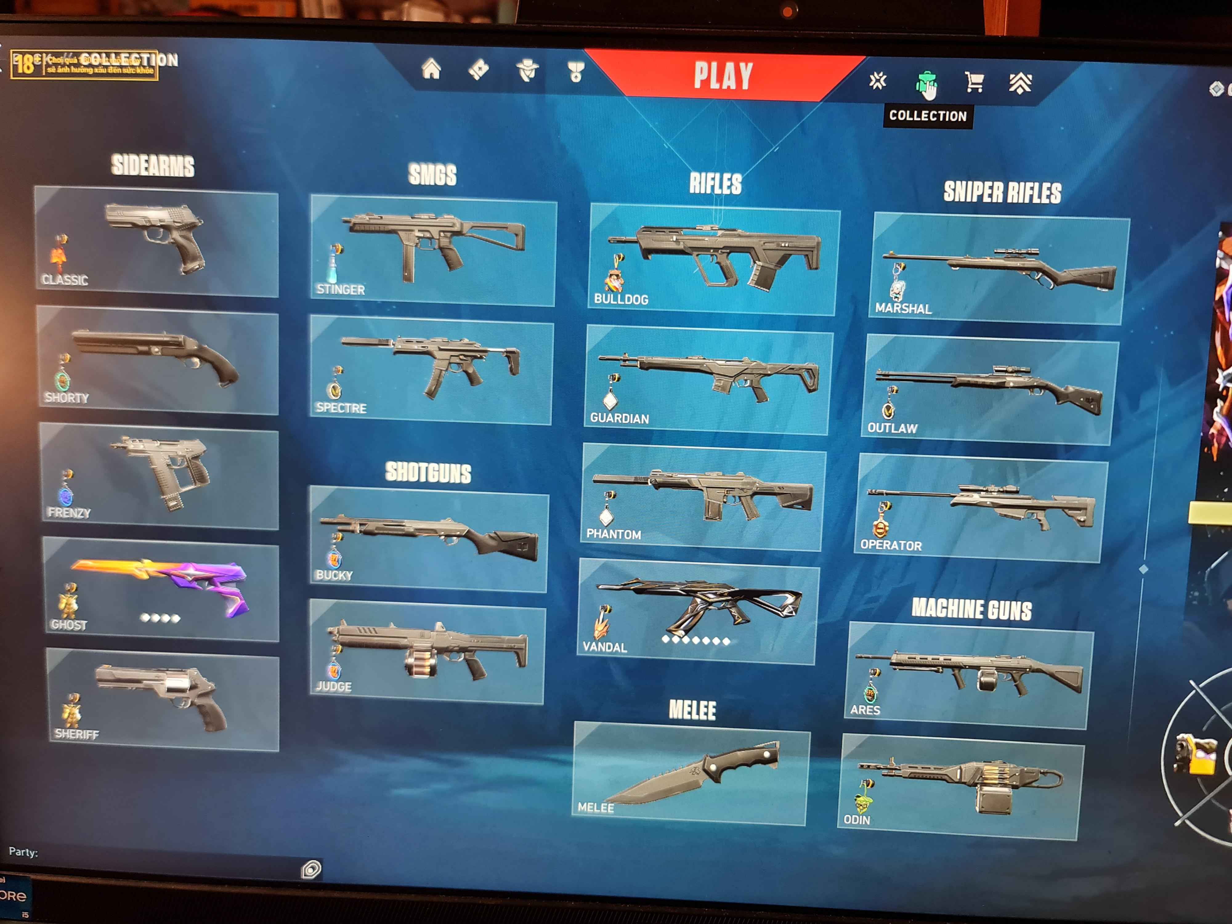 Combo 10 Tài khoản Valorant NFA - Random Skins