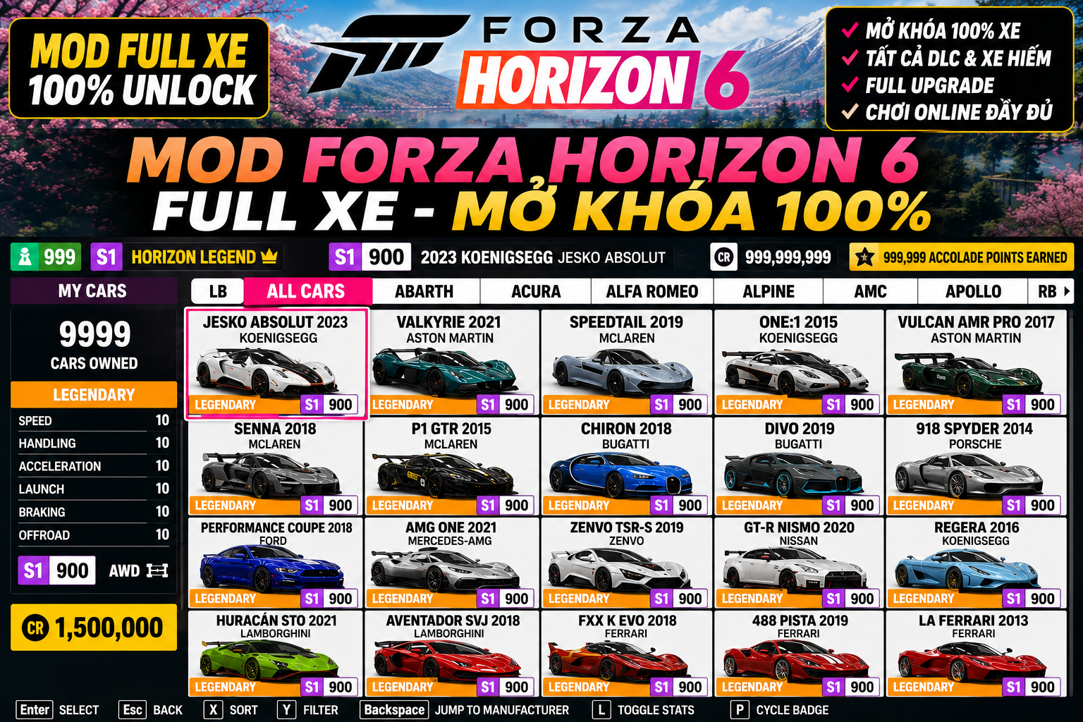 Dịch Vụ Cài Mod Forza 6 - Mod Full Xe - Hỗ Trợ Cài Đặt