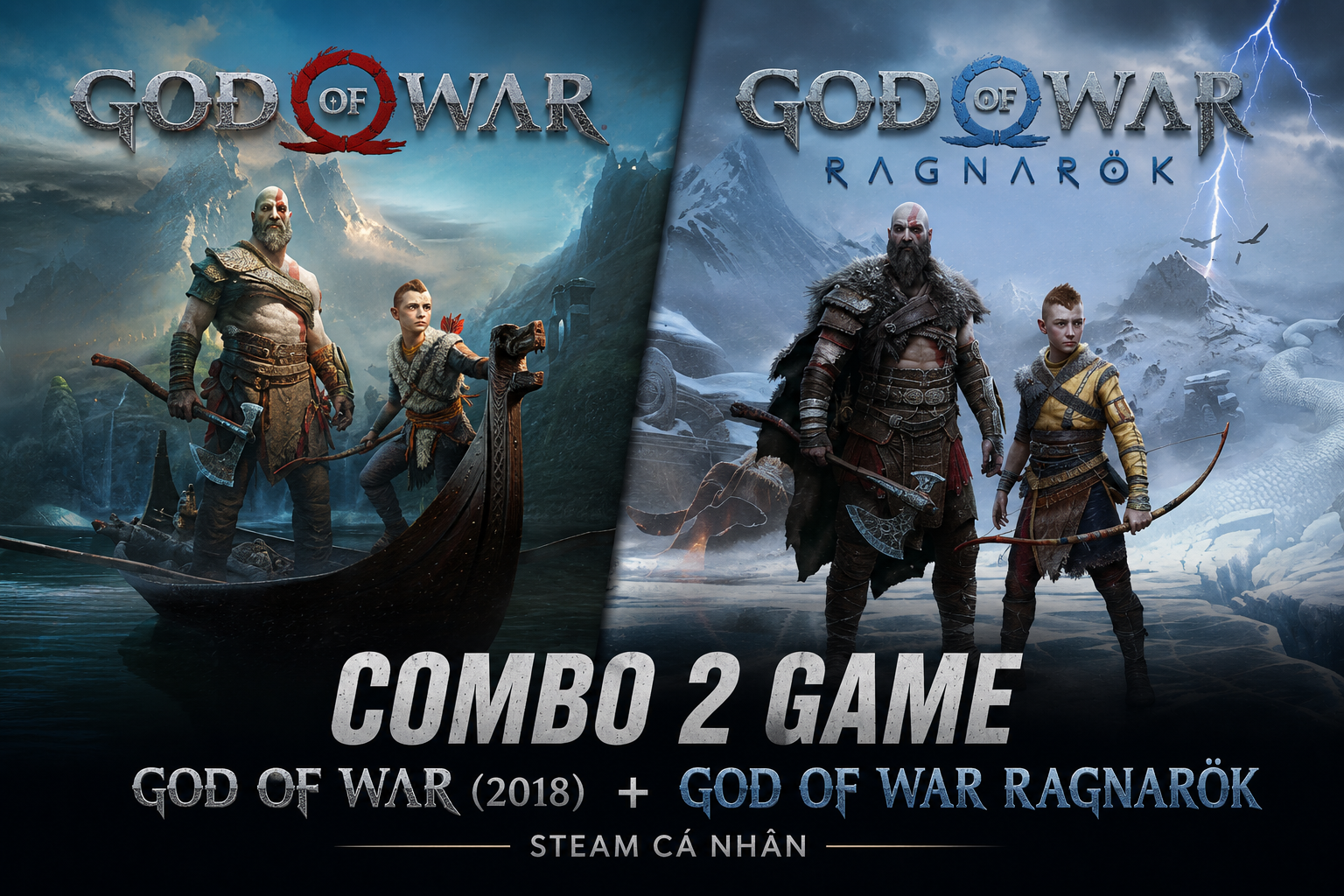 Combo 2 Game God of War 2018 + God of War Ragnarok | Steam Cá Nhân