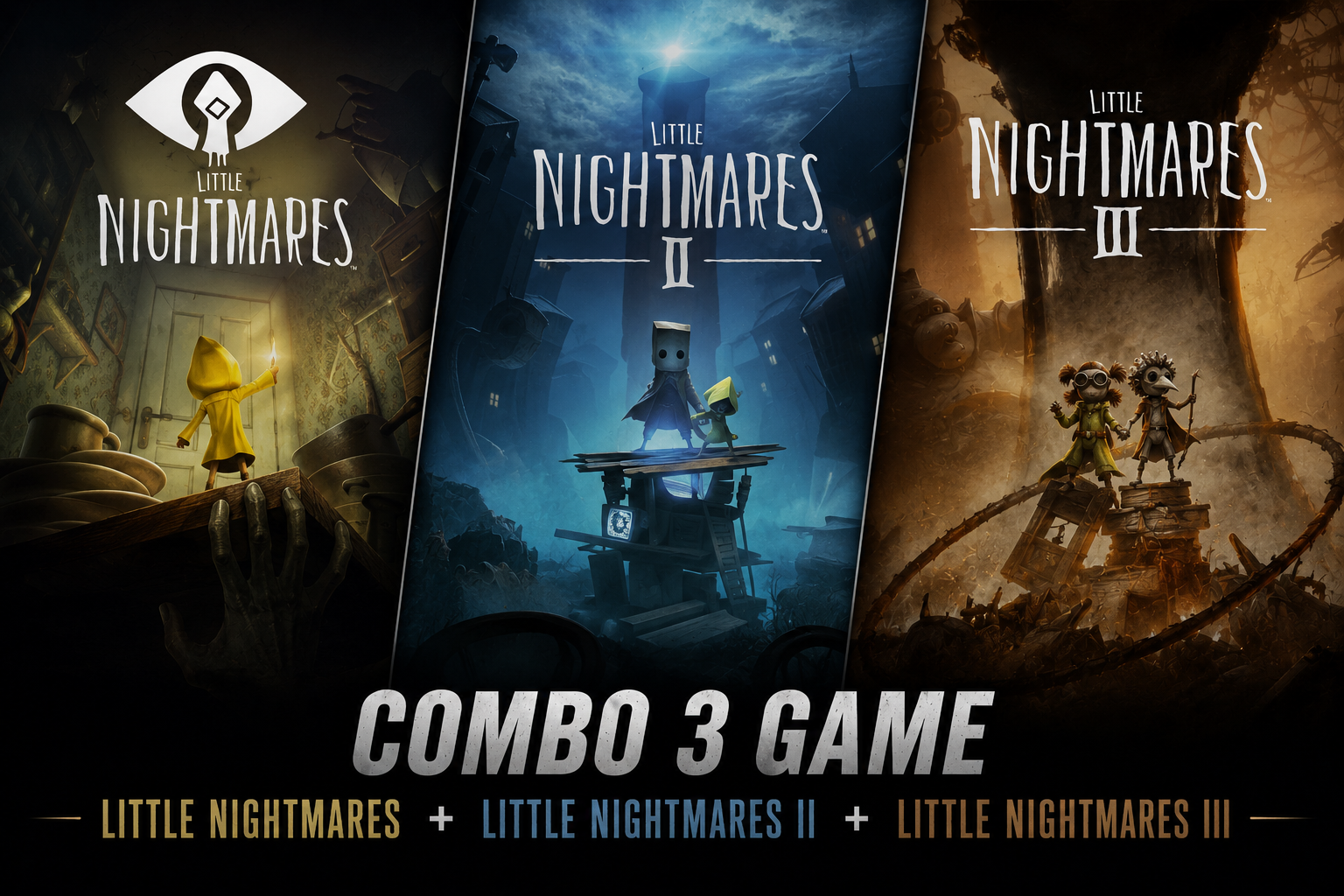 Combo Game Little Nightmares 1 + 2 + 3 | Active Steam Cá Nhân