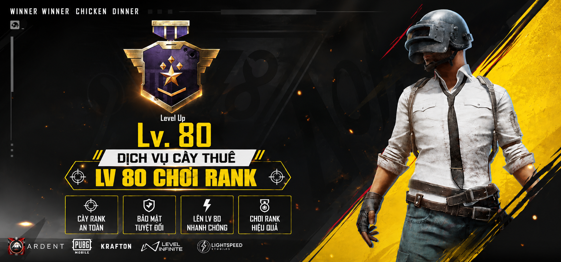 Cày Thuê LV 80 PUBG Chơi Rank - Nhanh Gọn